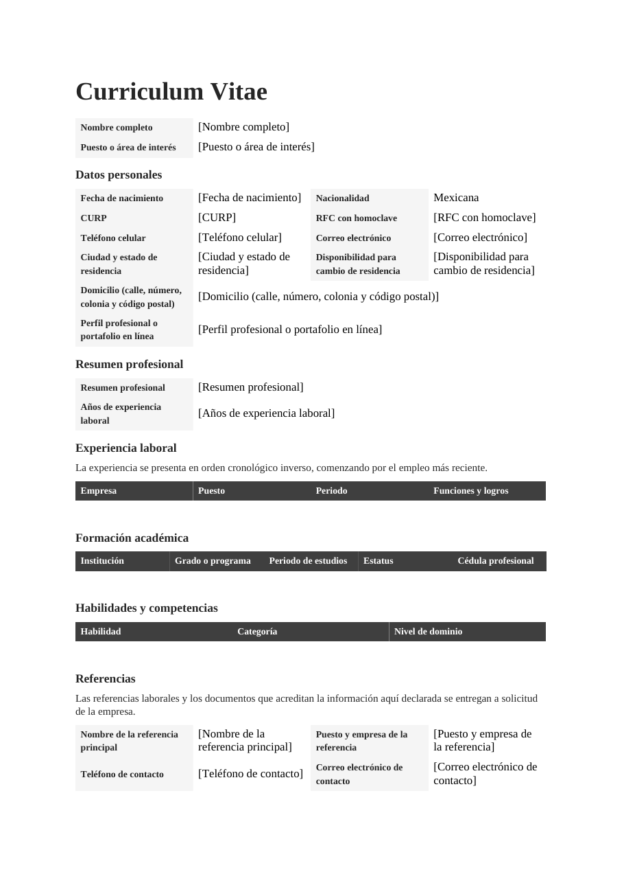 El documento que produce este formulario