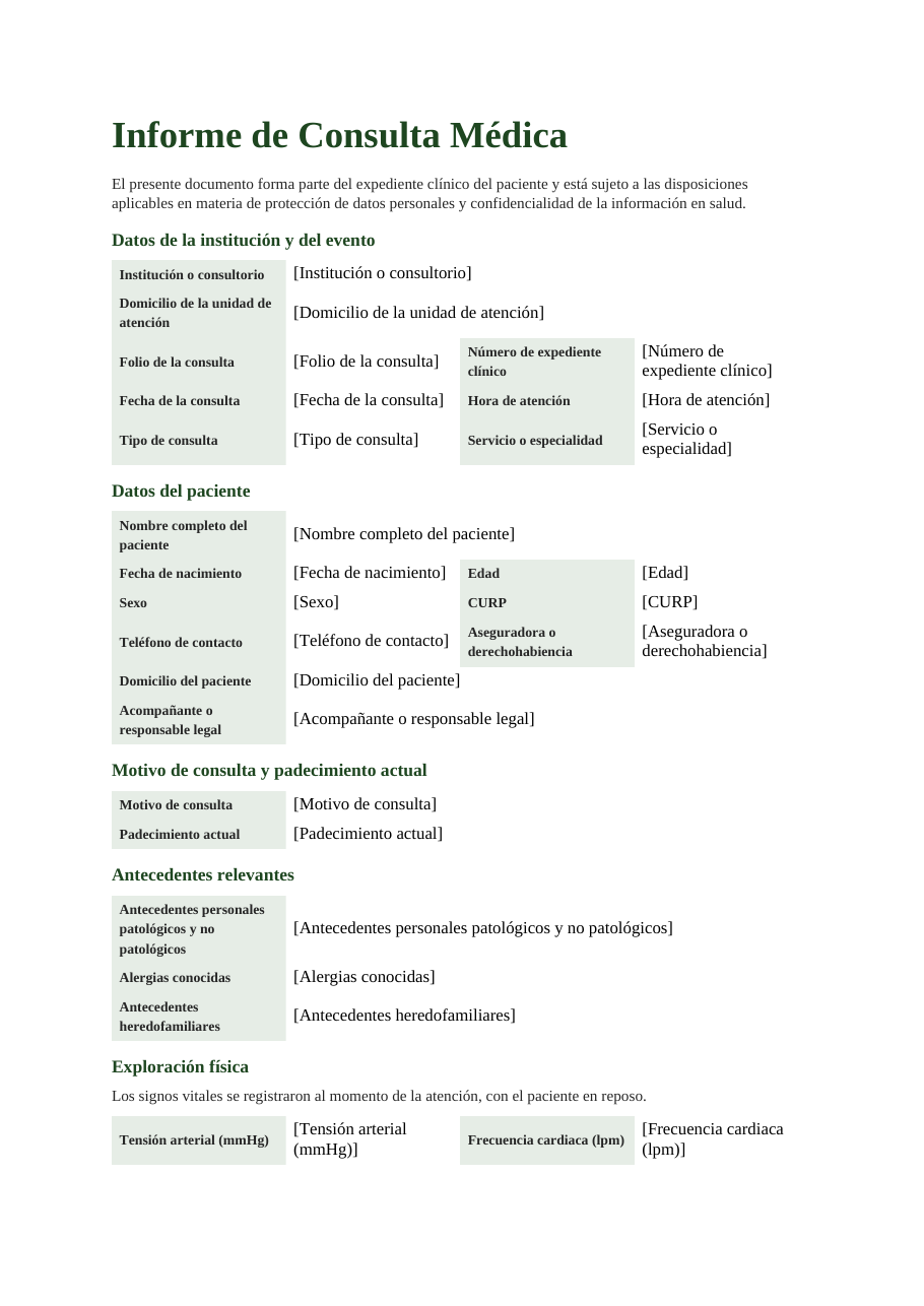 El documento que produce este formulario