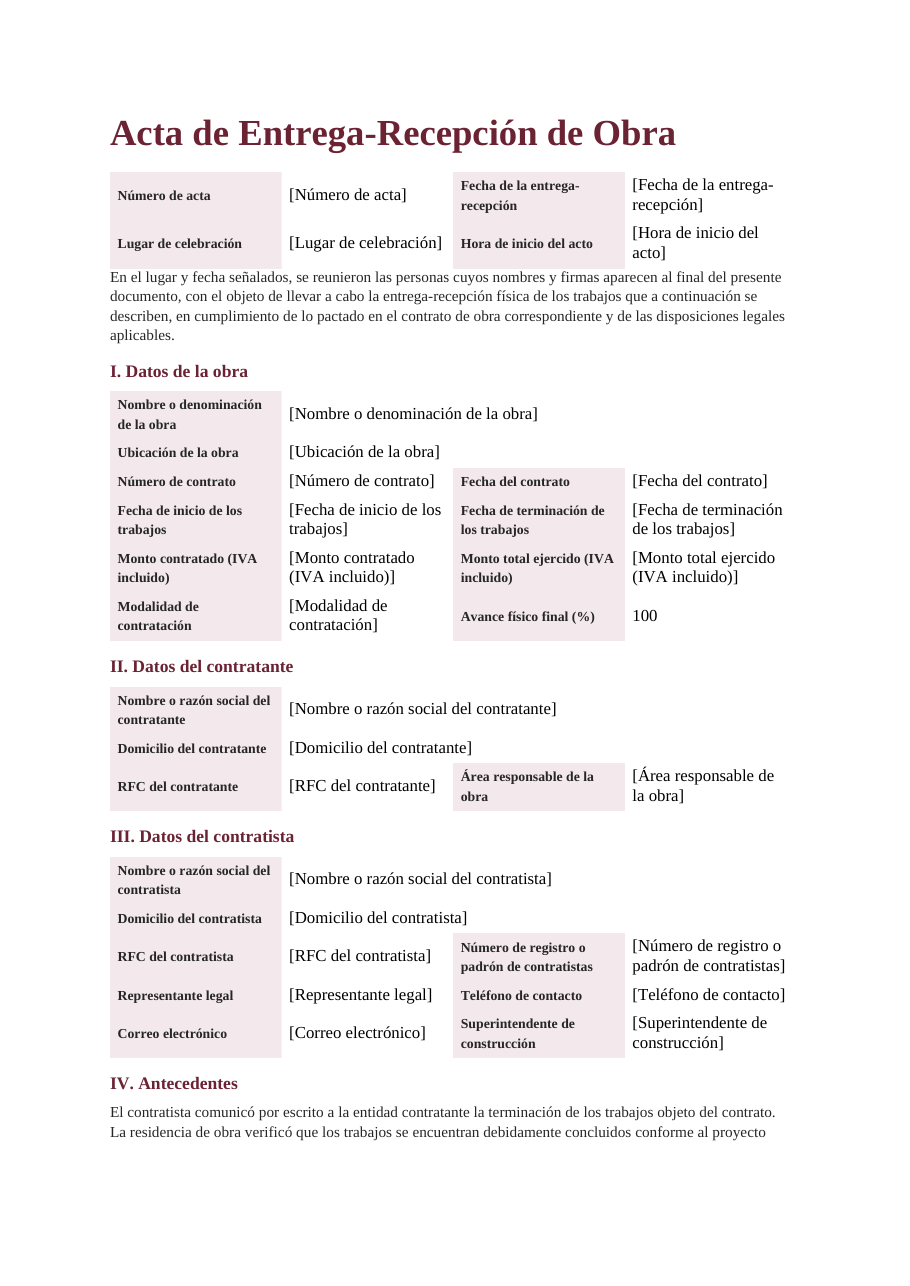 El documento que produce este formulario