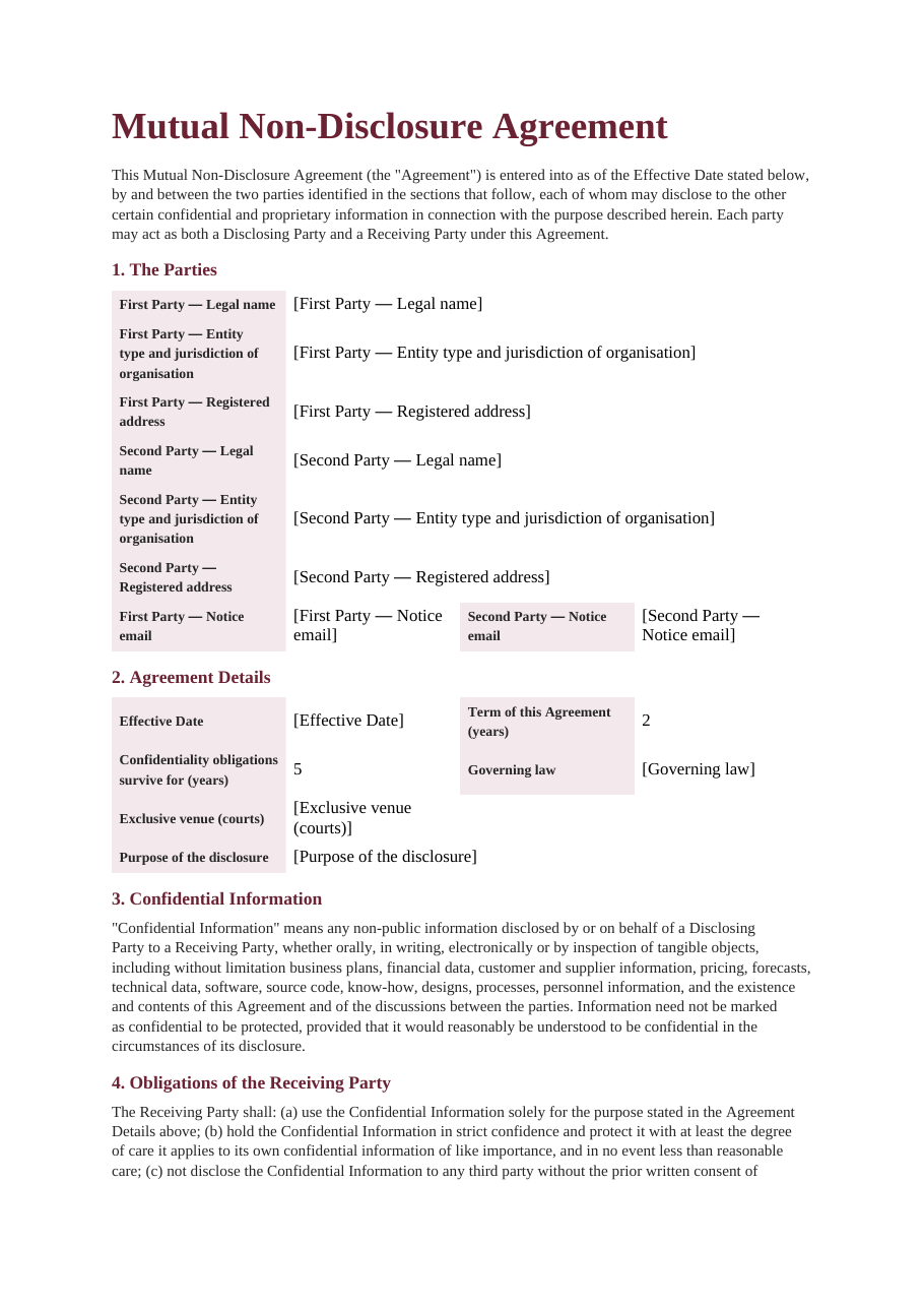 The document this form produces