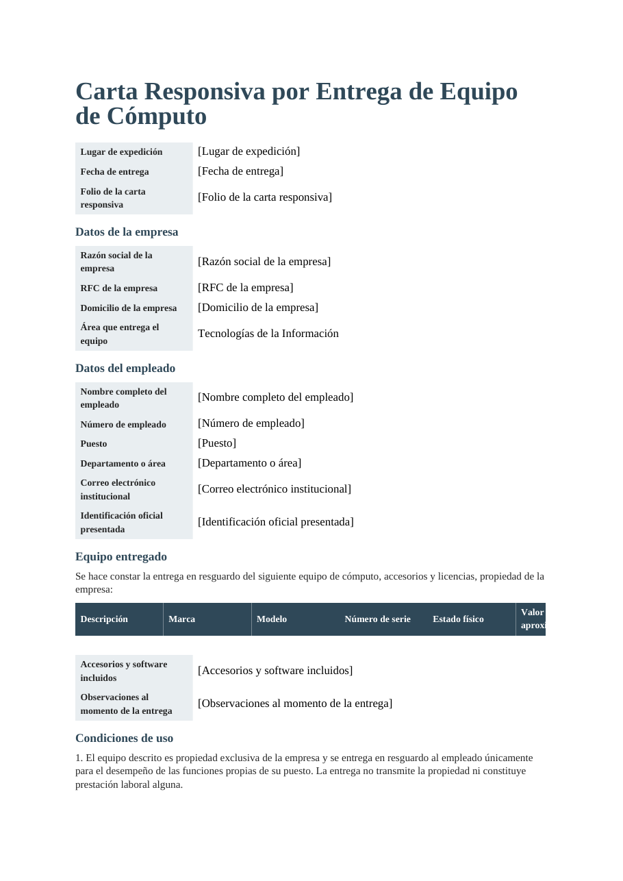 El documento que produce este formulario